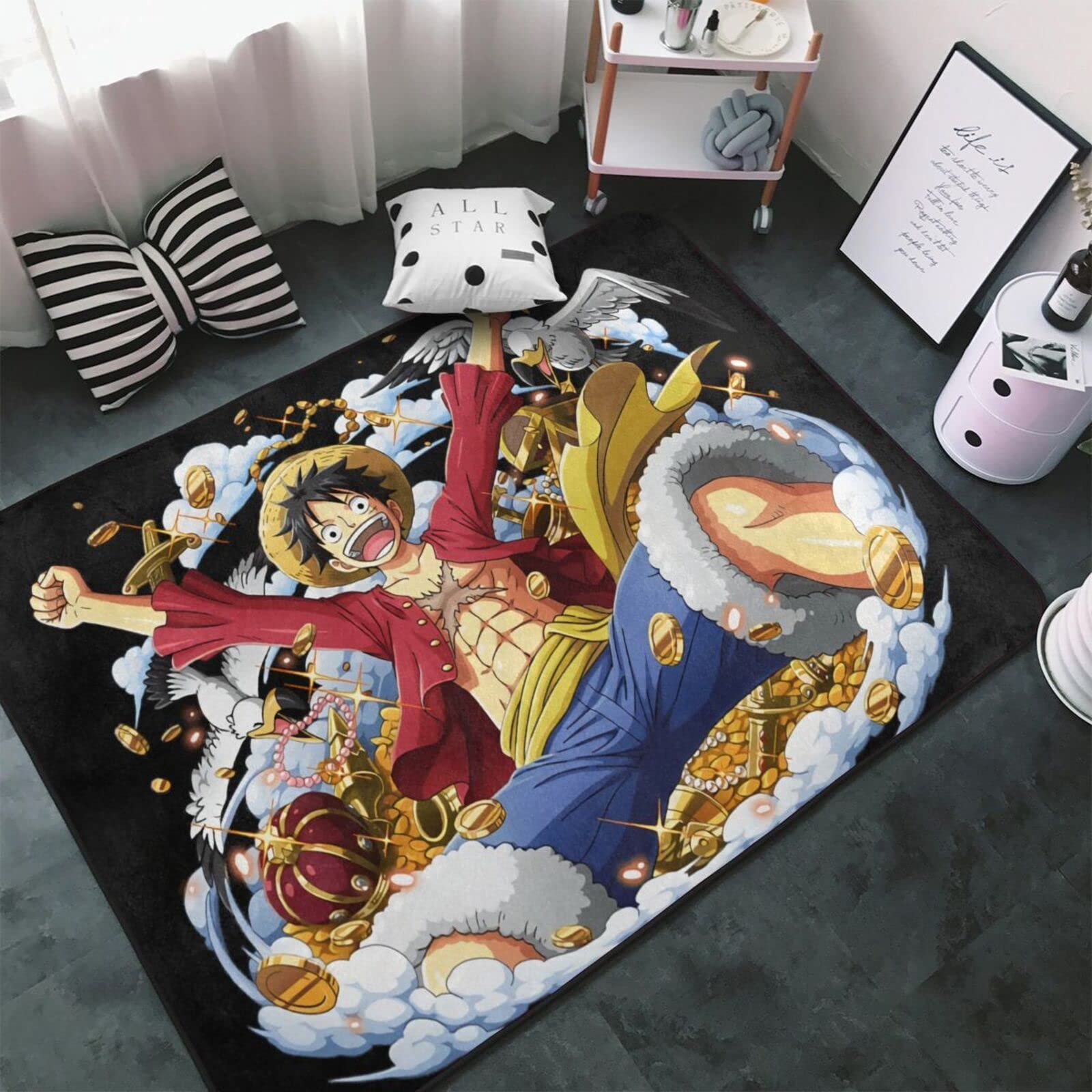 Amazon | カーペット ワンピース One Piece ルフィ ラグマット 絨毯